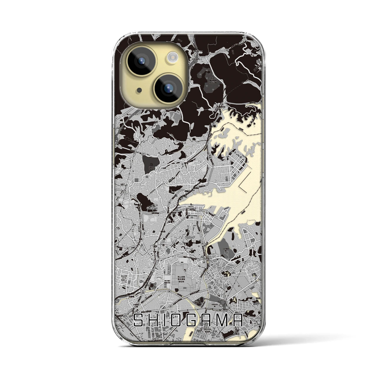 【塩竈(宮城県)】地図柄iPhoneケース(クリアタイプ)