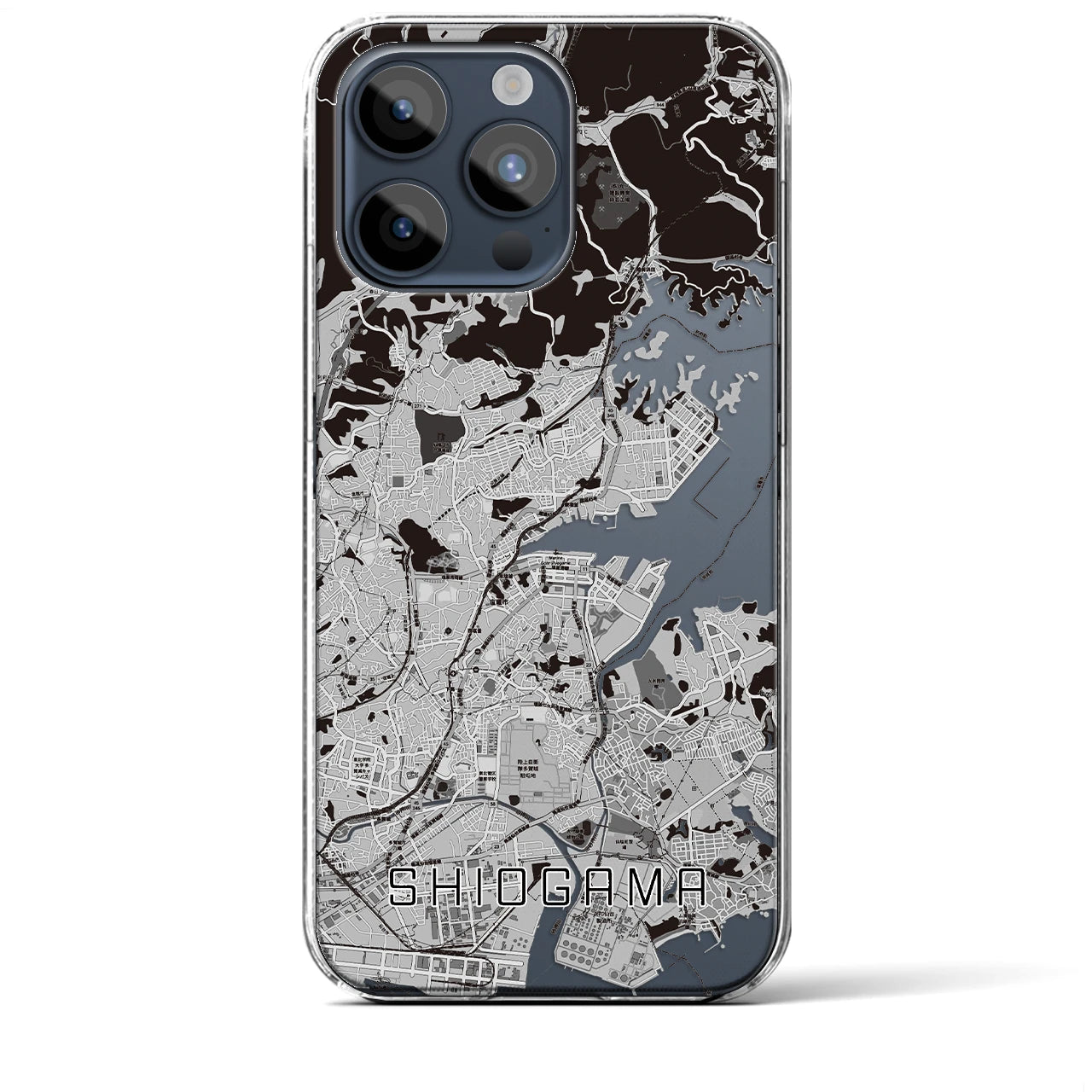 【塩竈(宮城県)】地図柄iPhoneケース(クリアタイプ)