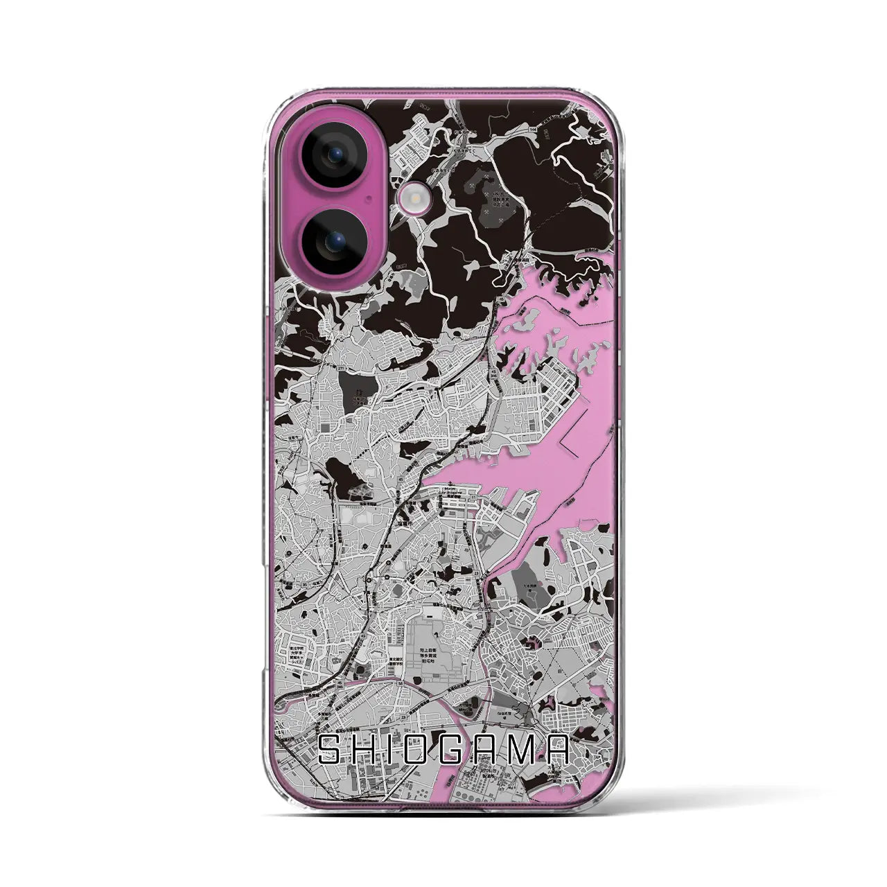 【塩竈(宮城県)】地図柄iPhoneケース(クリアタイプ)