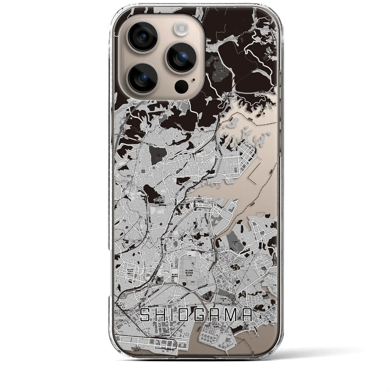 【塩竈(宮城県)】地図柄iPhoneケース(クリアタイプ)