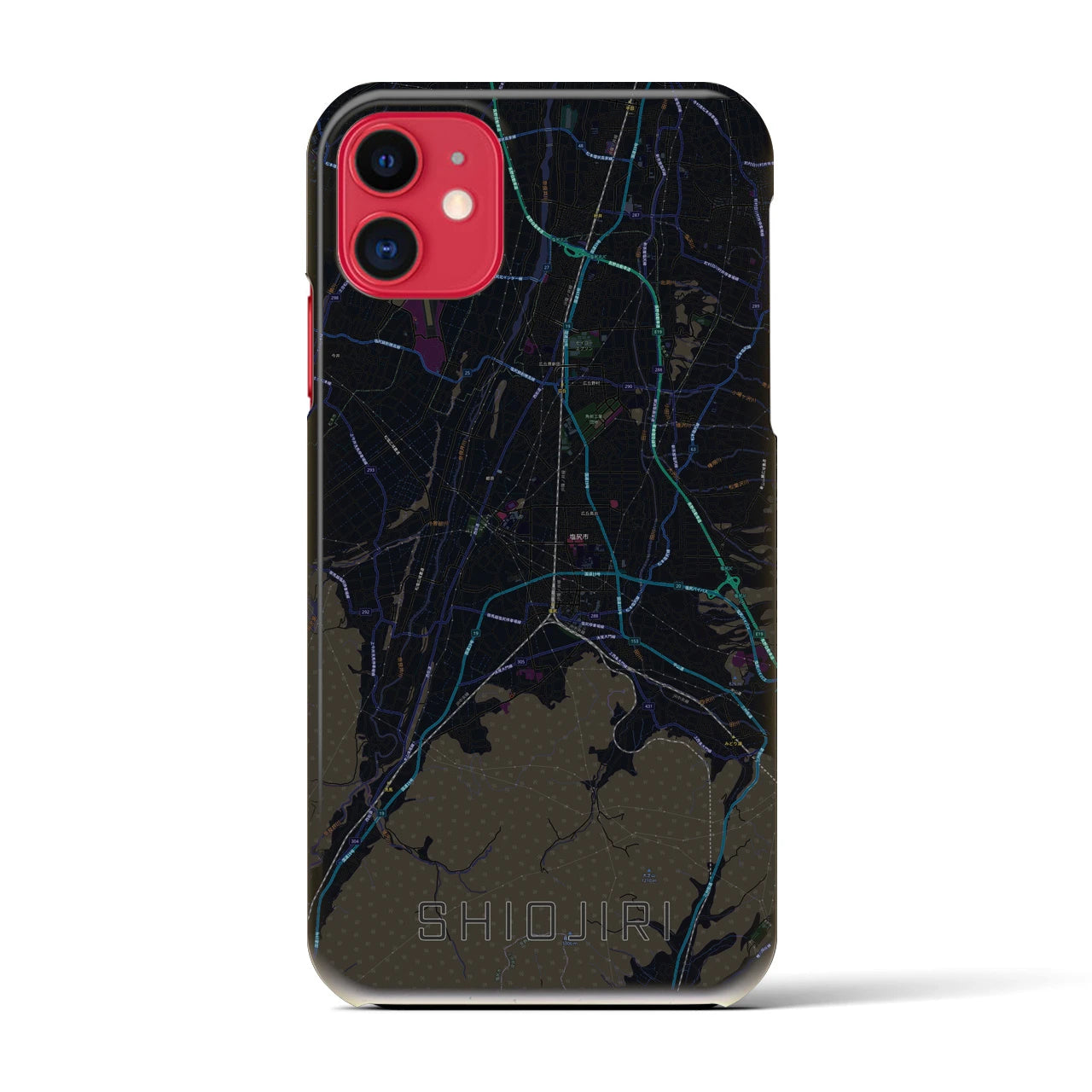 【塩尻(長野県)】地図柄iPhoneケース(バックカバータイプ)