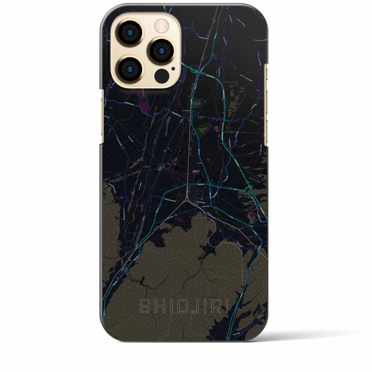 【塩尻(長野県)】地図柄iPhoneケース(バックカバータイプ)