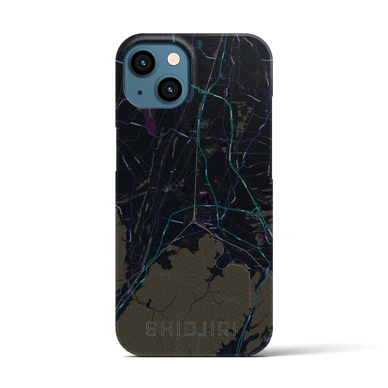 【塩尻(長野県)】地図柄iPhoneケース(バックカバータイプ)