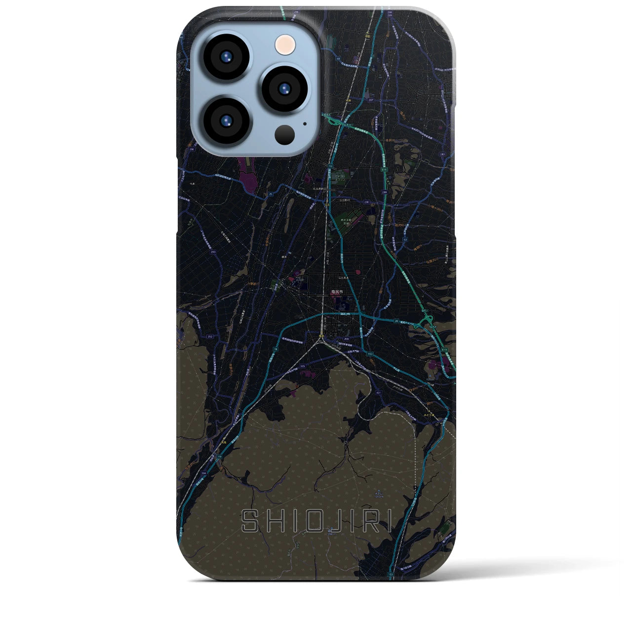 【塩尻(長野県)】地図柄iPhoneケース(バックカバータイプ)