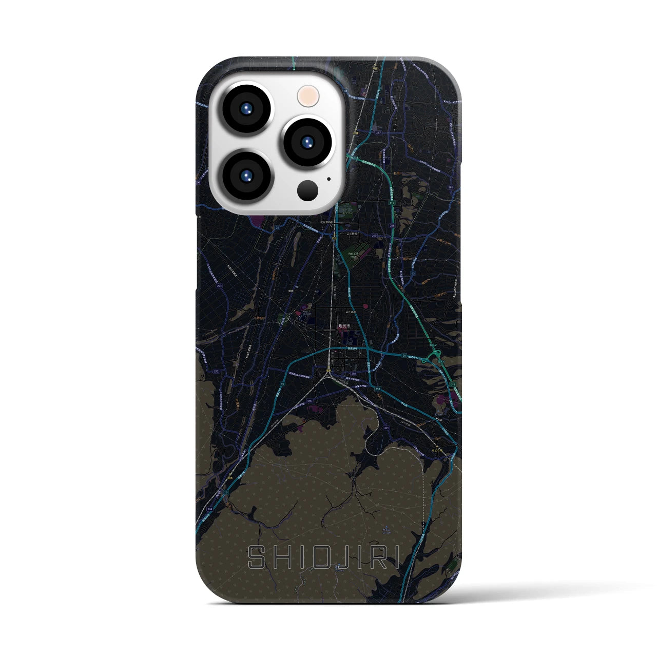 【塩尻(長野県)】地図柄iPhoneケース(バックカバータイプ)