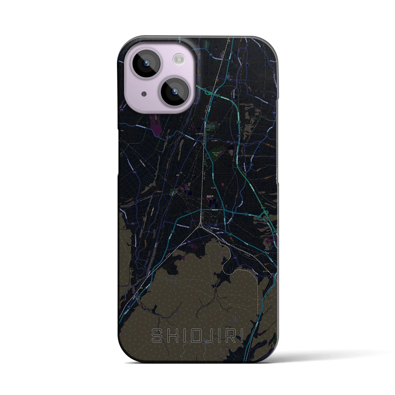 【塩尻(長野県)】地図柄iPhoneケース(バックカバータイプ)