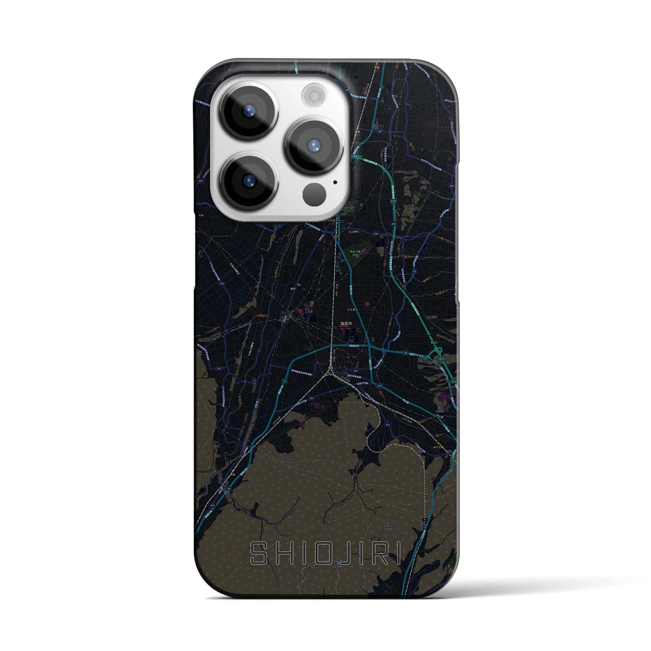 【塩尻(長野県)】地図柄iPhoneケース(バックカバータイプ)