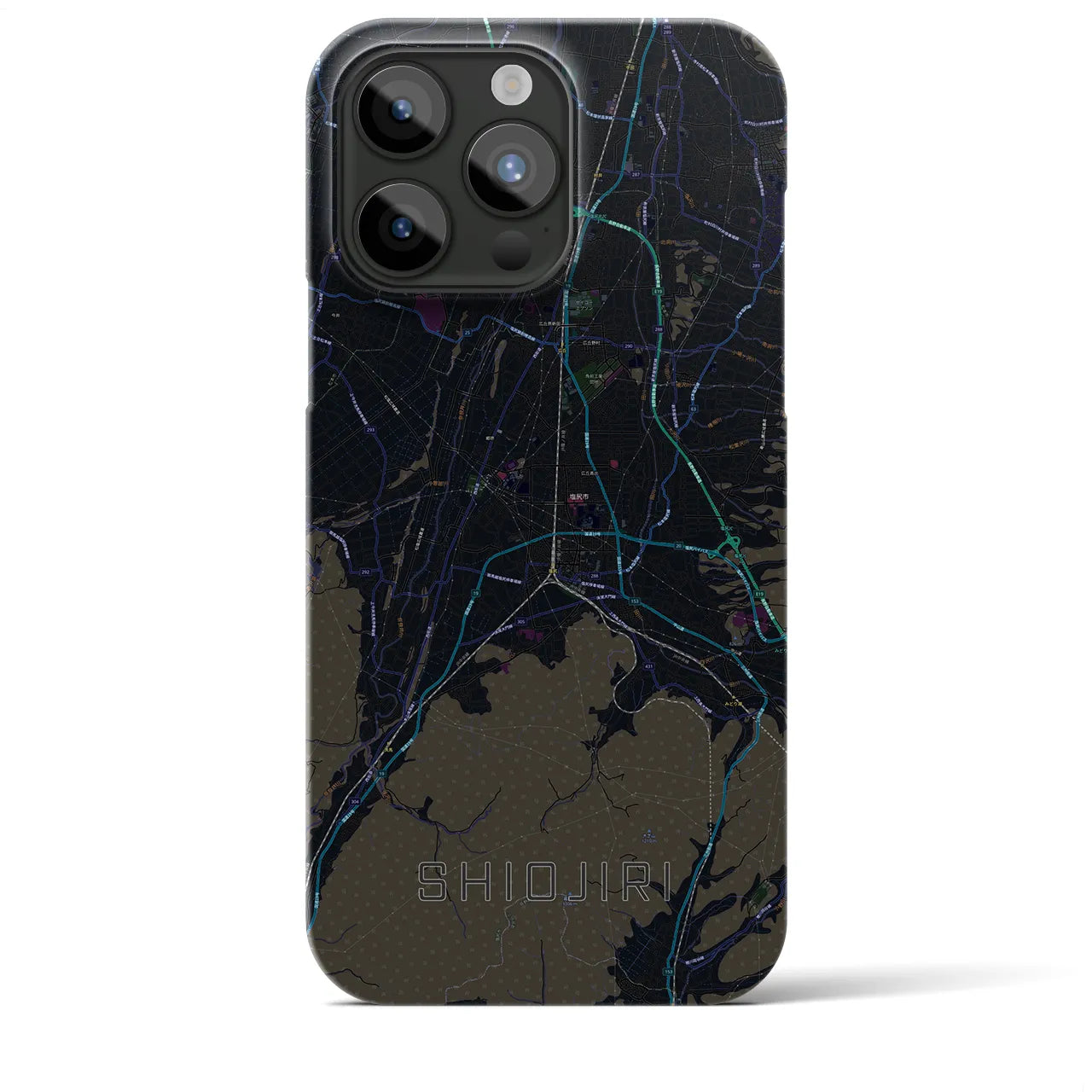 【塩尻(長野県)】地図柄iPhoneケース(バックカバータイプ)