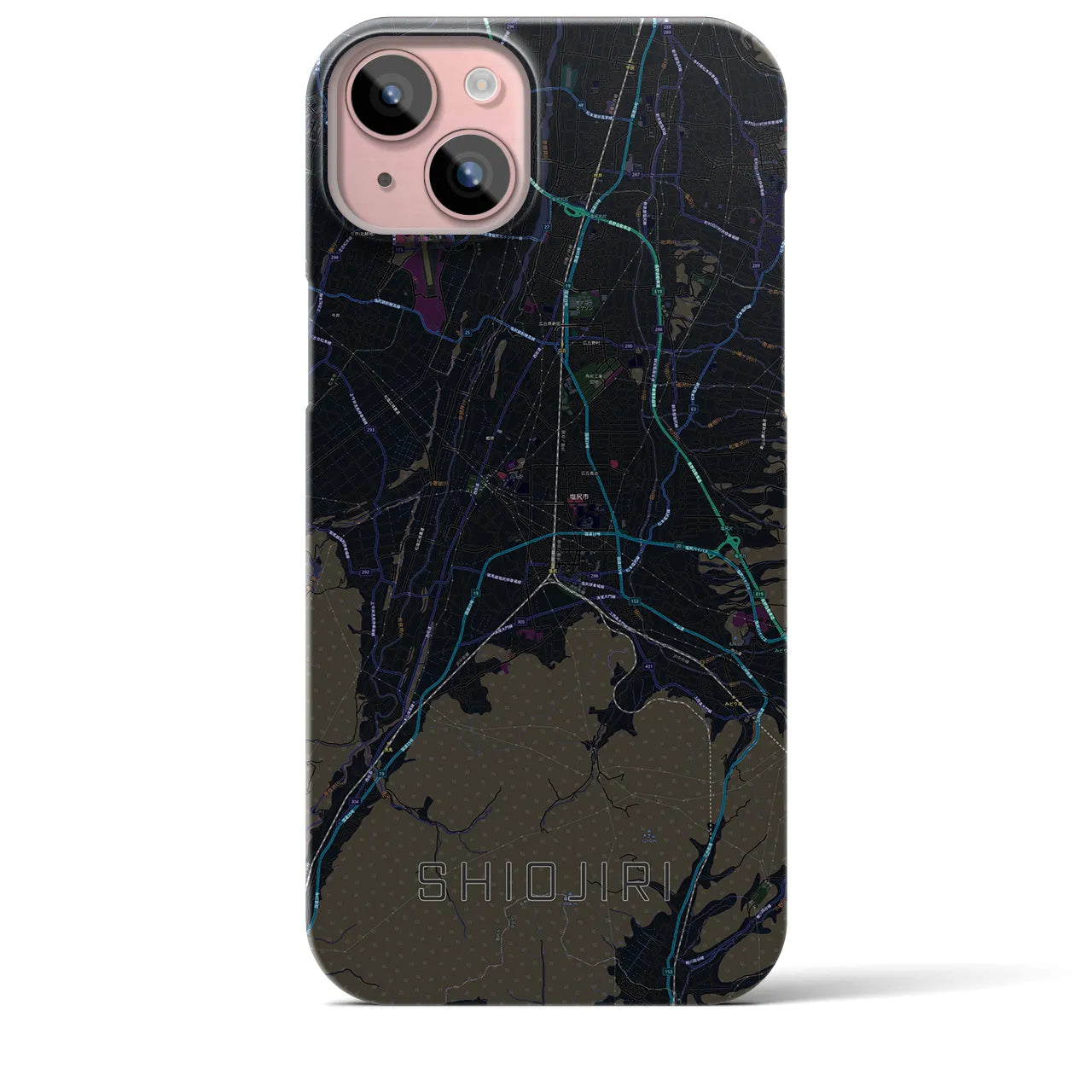 【塩尻(長野県)】地図柄iPhoneケース(バックカバータイプ)