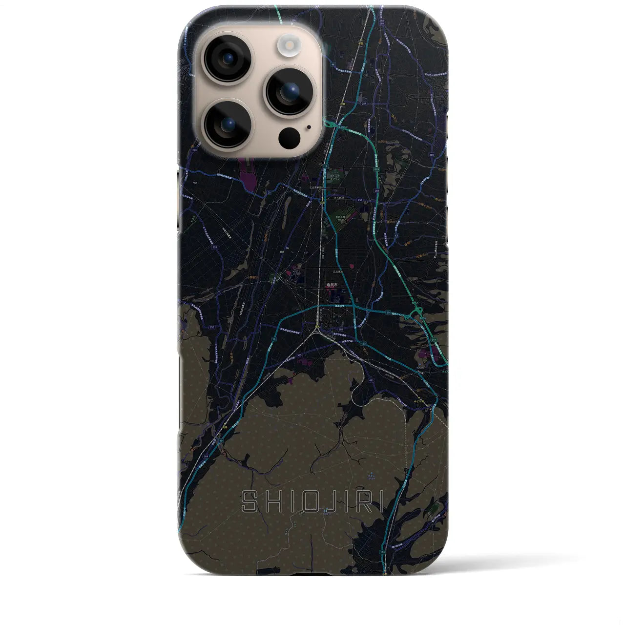 【塩尻(長野県)】地図柄iPhoneケース(バックカバータイプ)