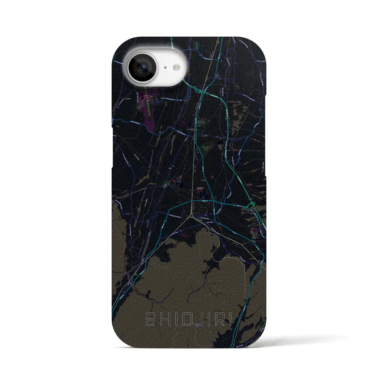 【塩尻(長野県)】地図柄iPhoneケース(バックカバータイプ)