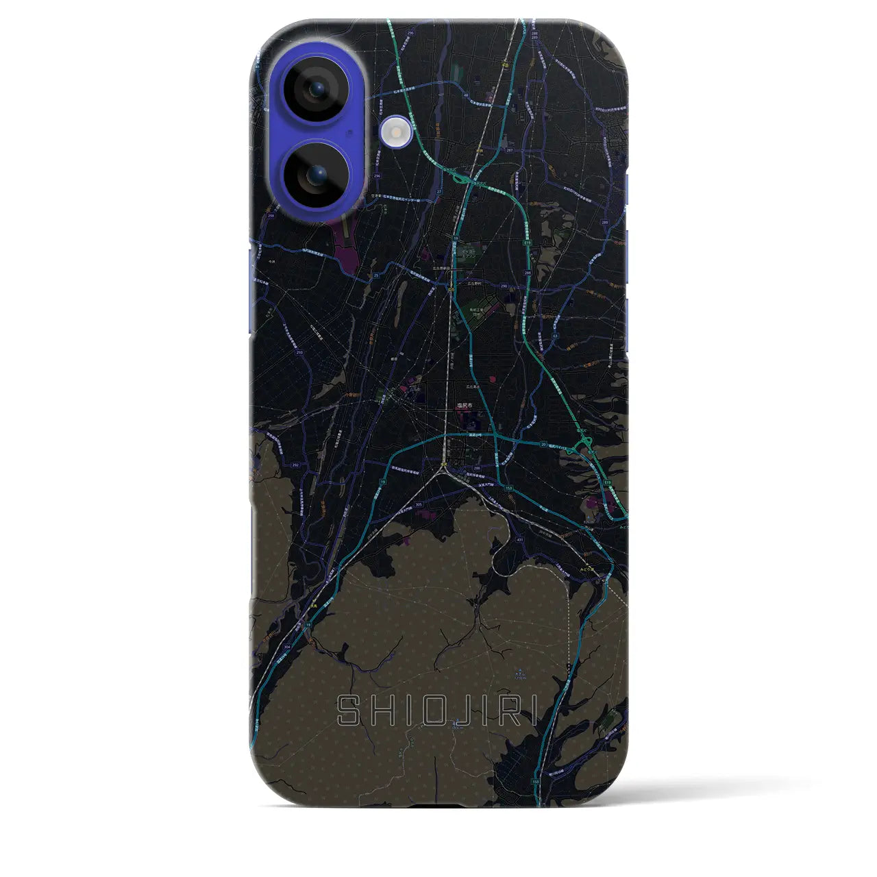 【塩尻(長野県)】地図柄iPhoneケース(バックカバータイプ)