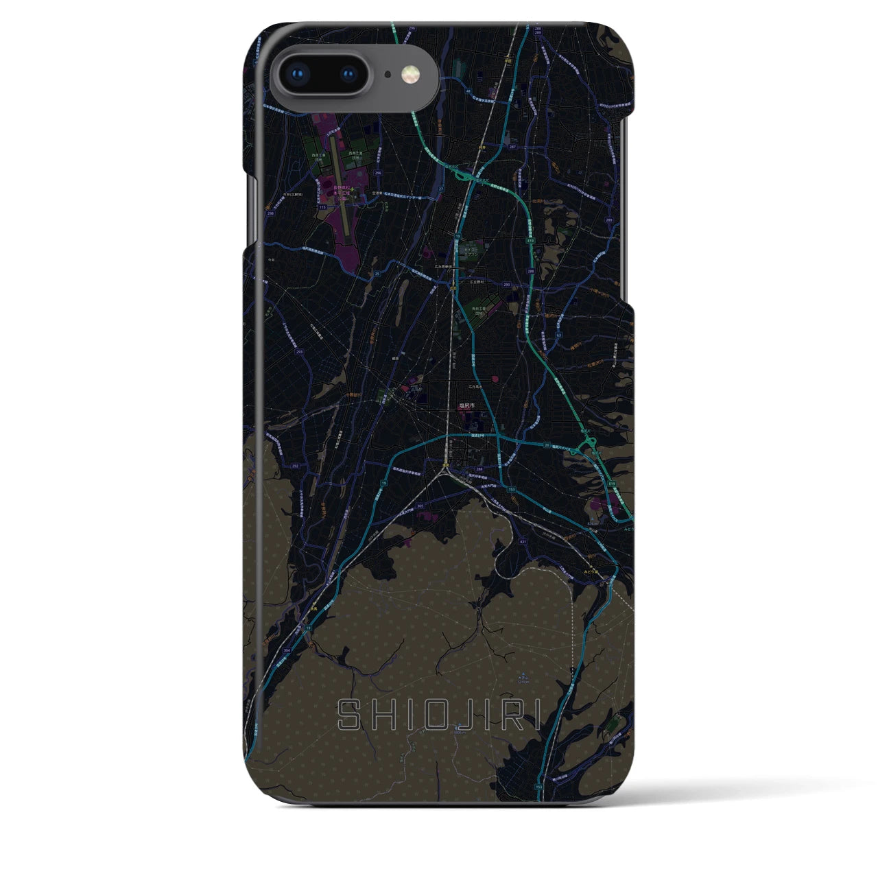 【塩尻(長野県)】地図柄iPhoneケース(バックカバータイプ)