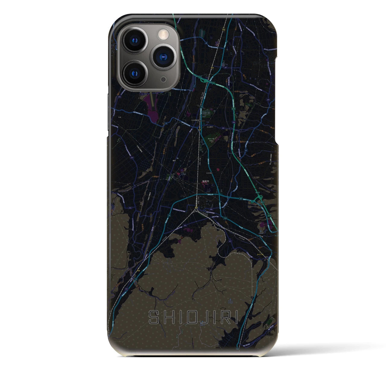 【塩尻(長野県)】地図柄iPhoneケース(バックカバータイプ)