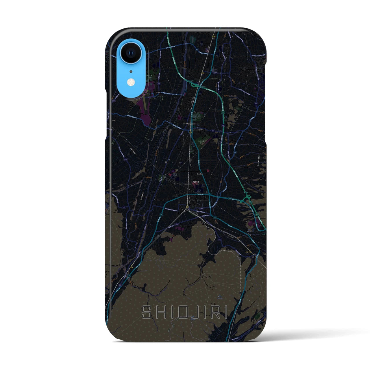 【塩尻(長野県)】地図柄iPhoneケース(バックカバータイプ)