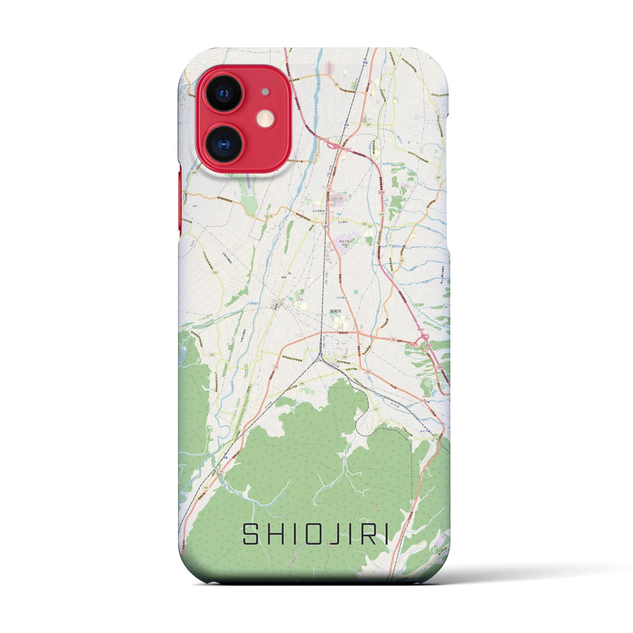 【塩尻(長野県)】地図柄iPhoneケース(バックカバータイプ)