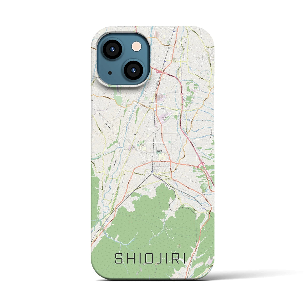 【塩尻(長野県)】地図柄iPhoneケース(バックカバータイプ)