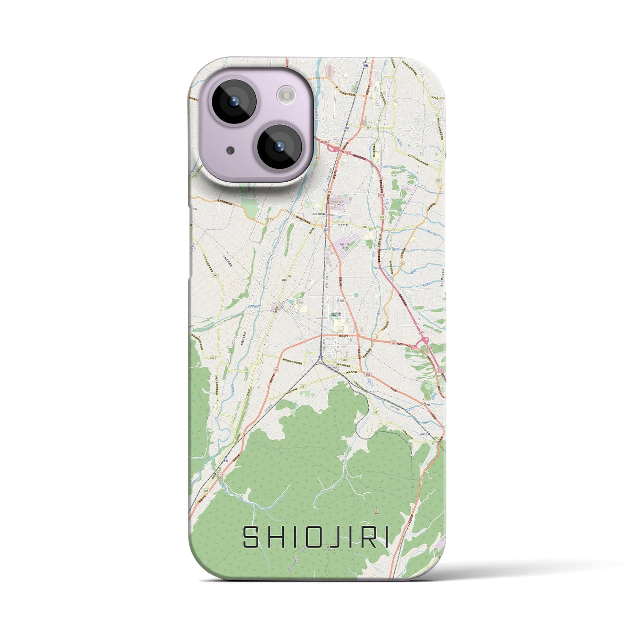【塩尻(長野県)】地図柄iPhoneケース(バックカバータイプ)