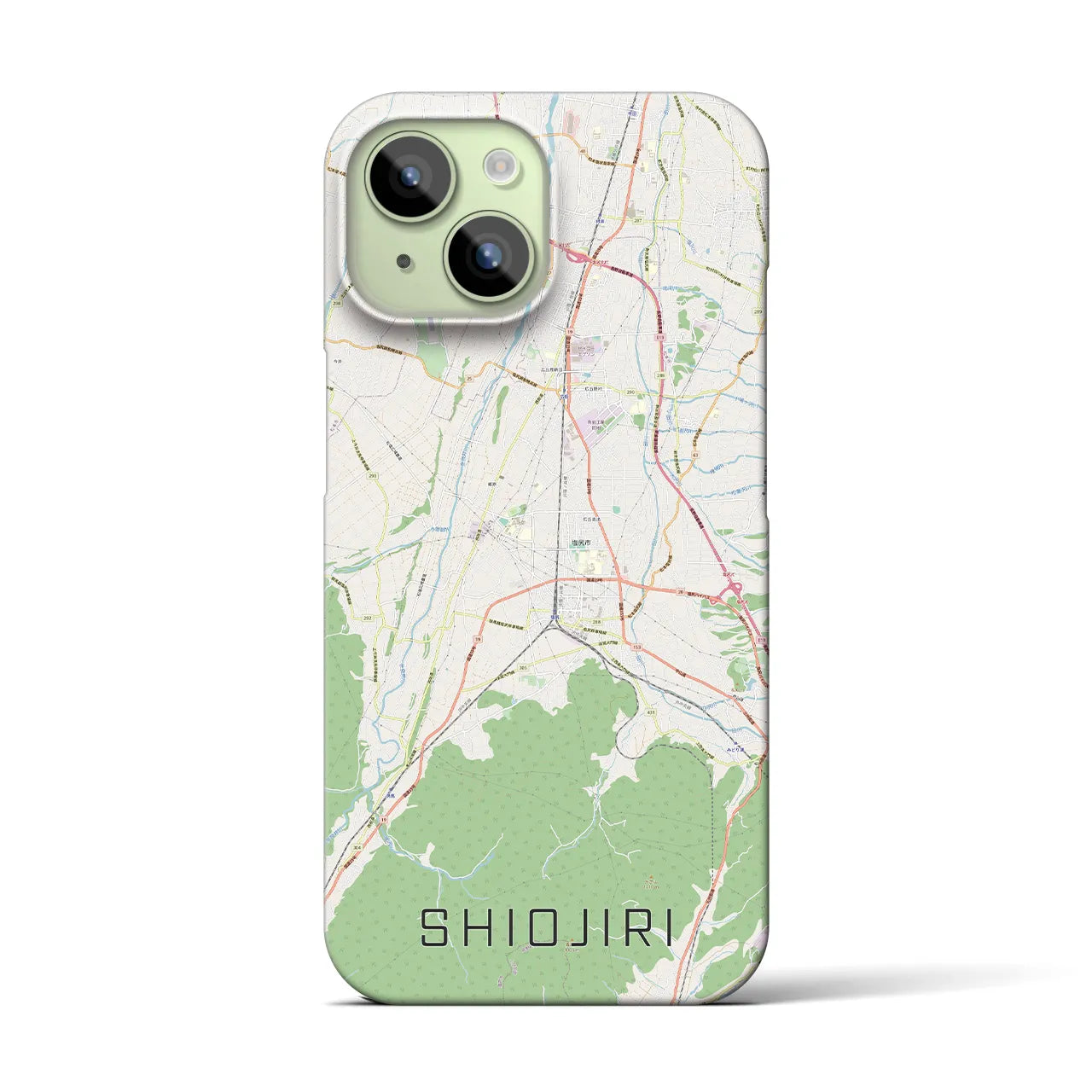 【塩尻(長野県)】地図柄iPhoneケース(バックカバータイプ)