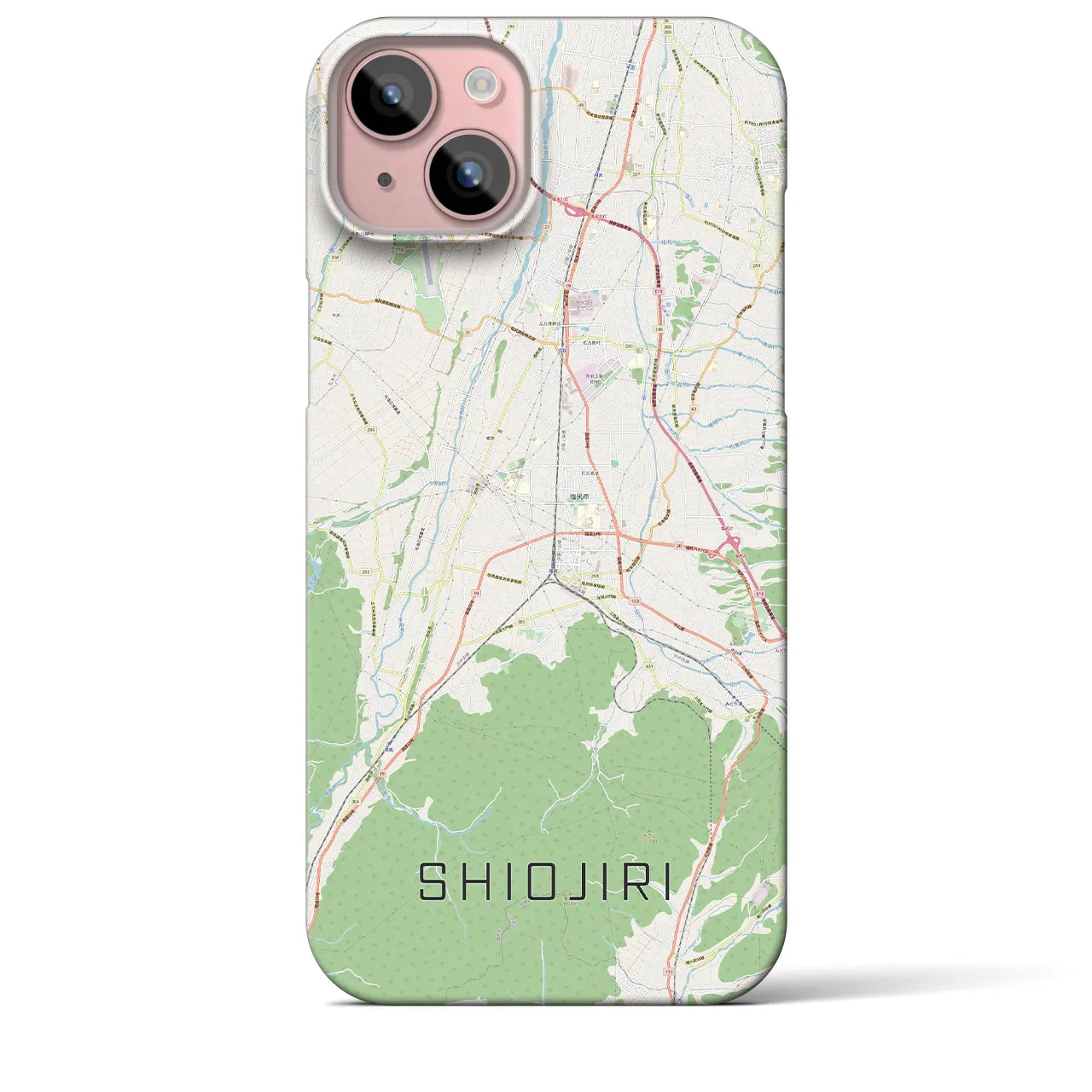 【塩尻(長野県)】地図柄iPhoneケース(バックカバータイプ)