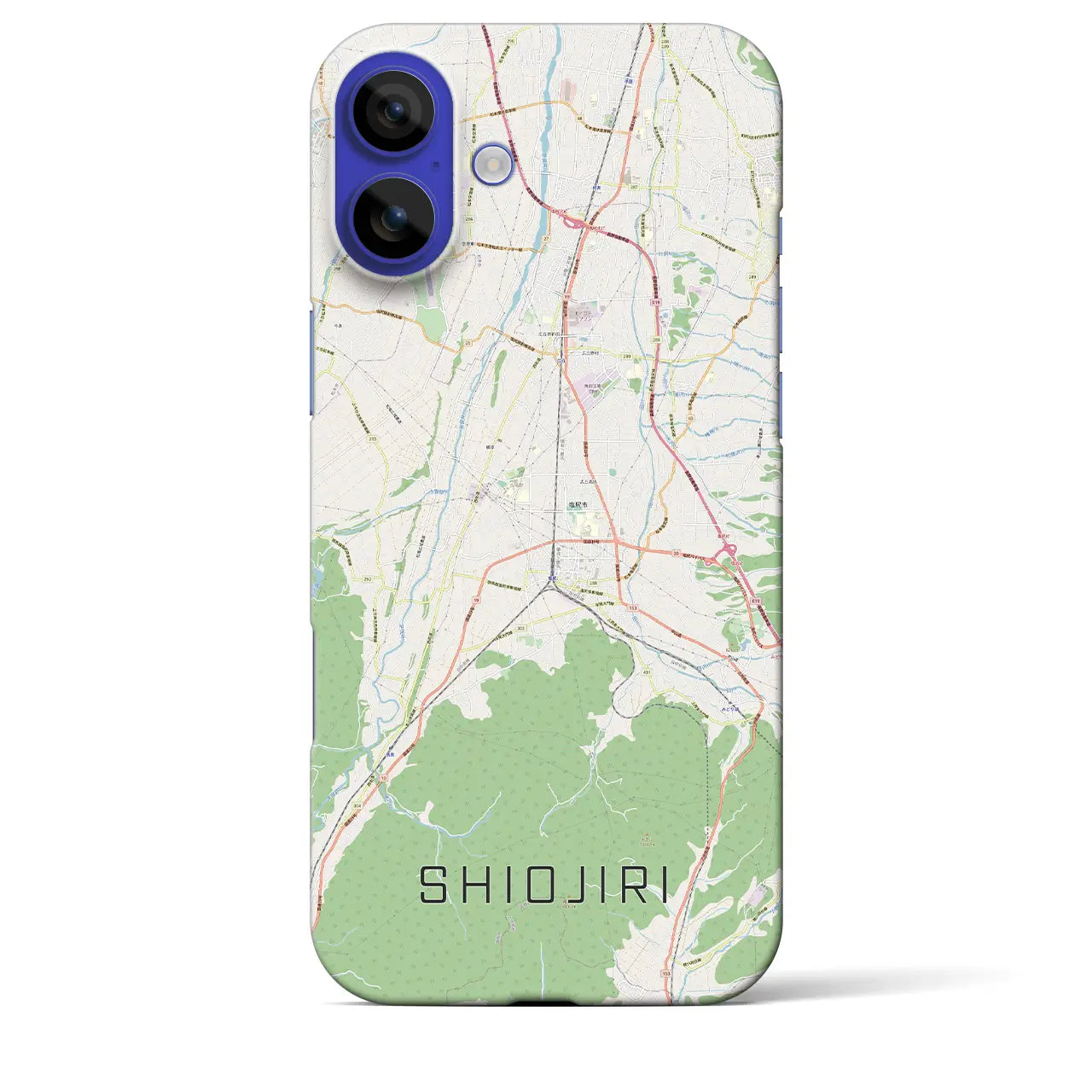 【塩尻(長野県)】地図柄iPhoneケース(バックカバータイプ)