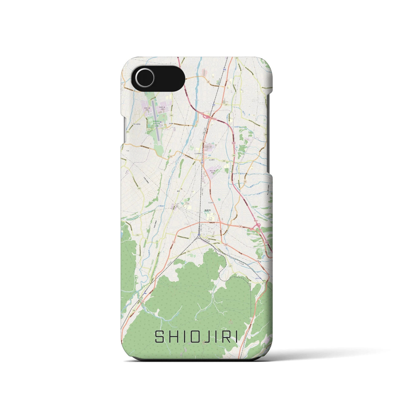 【塩尻(長野県)】地図柄iPhoneケース(バックカバータイプ)