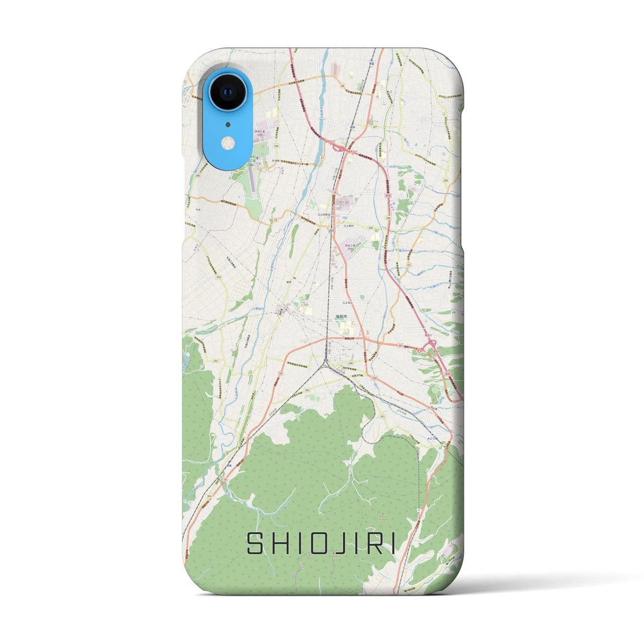 【塩尻(長野県)】地図柄iPhoneケース(バックカバータイプ)
