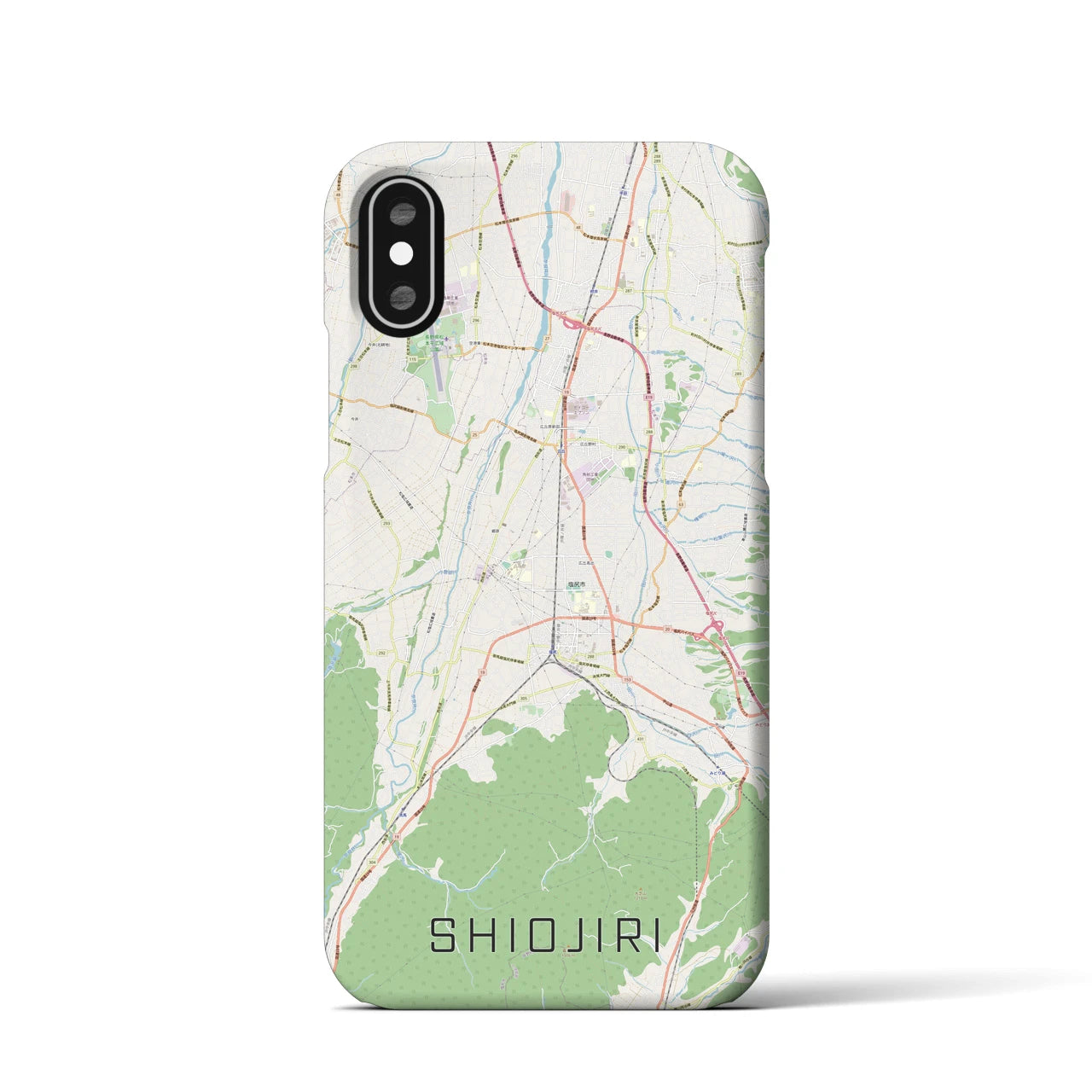 【塩尻(長野県)】地図柄iPhoneケース(バックカバータイプ)