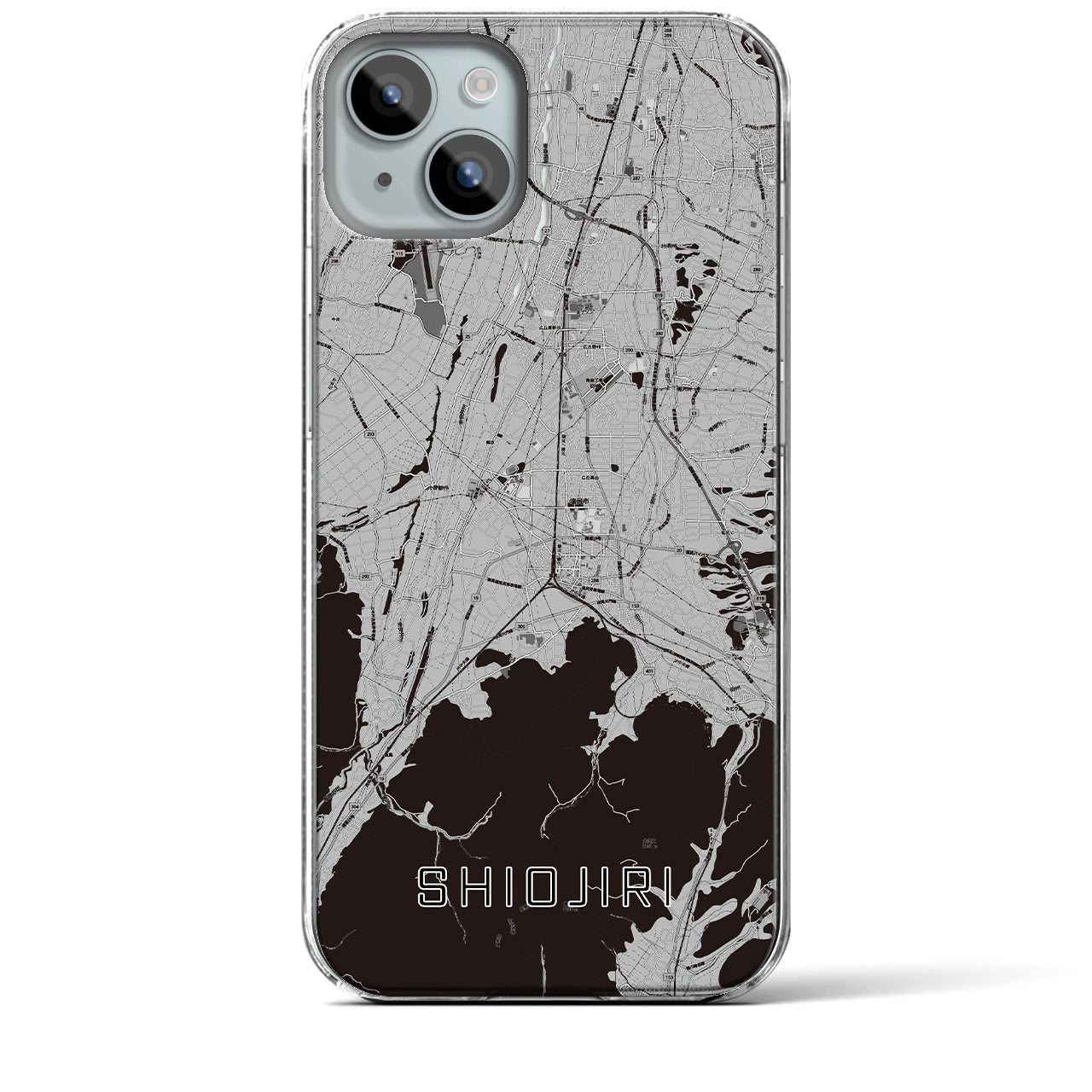 【塩尻(長野県)】地図柄iPhoneケース(クリアタイプ)