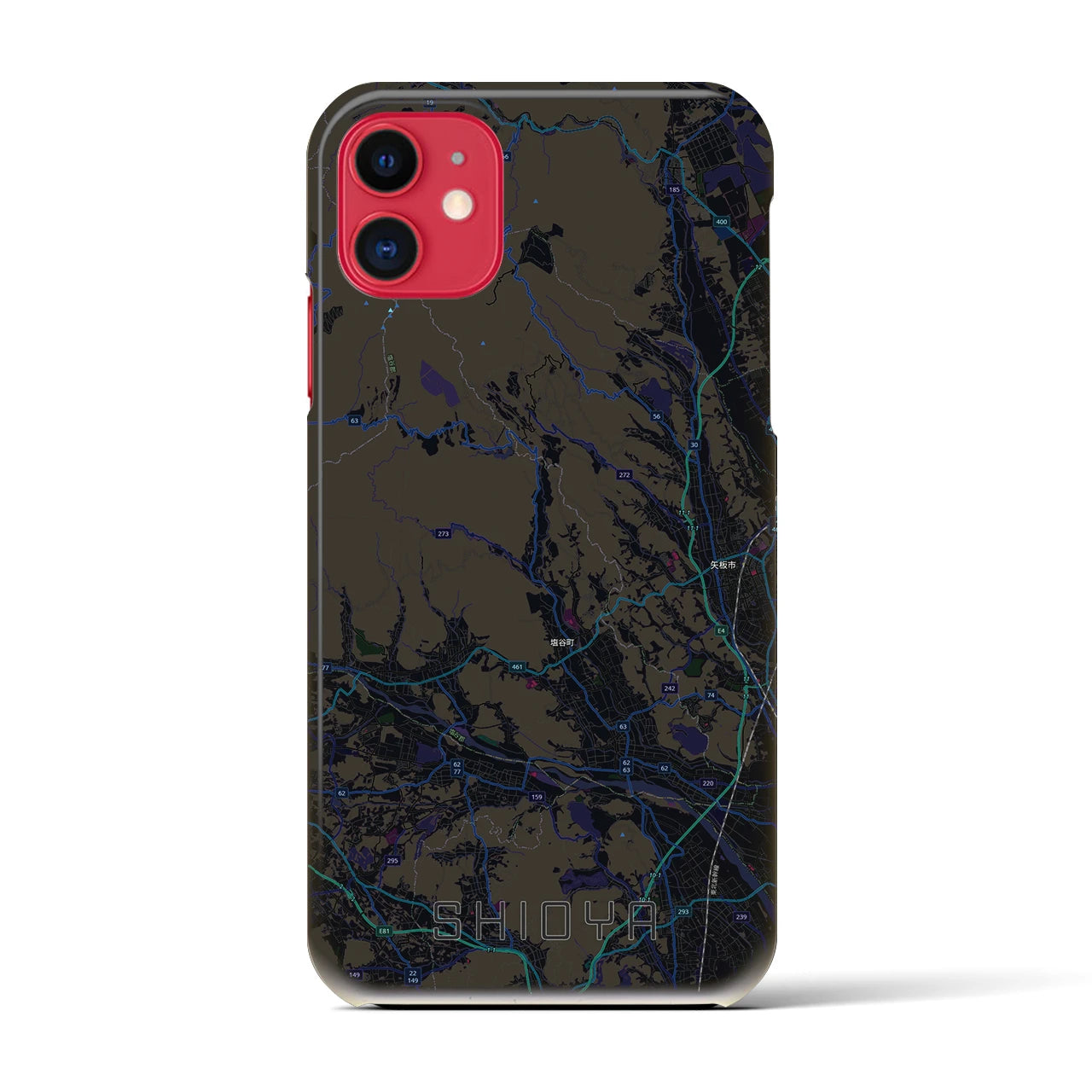 【塩谷(栃木県)】地図柄iPhoneケース(バックカバータイプ)