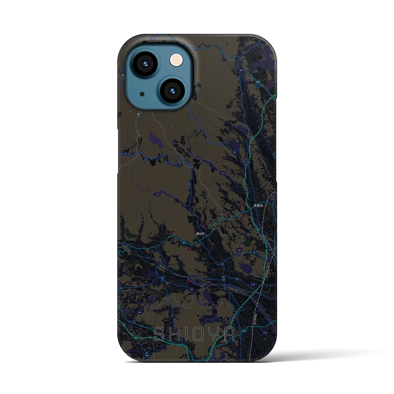 【塩谷(栃木県)】地図柄iPhoneケース(バックカバータイプ)