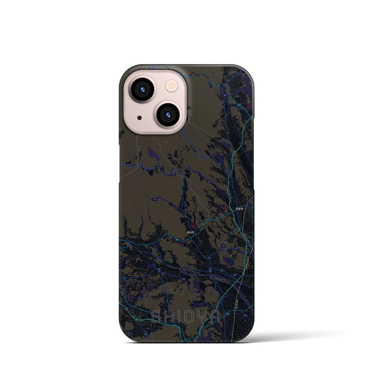 【塩谷(栃木県)】地図柄iPhoneケース(バックカバータイプ)
