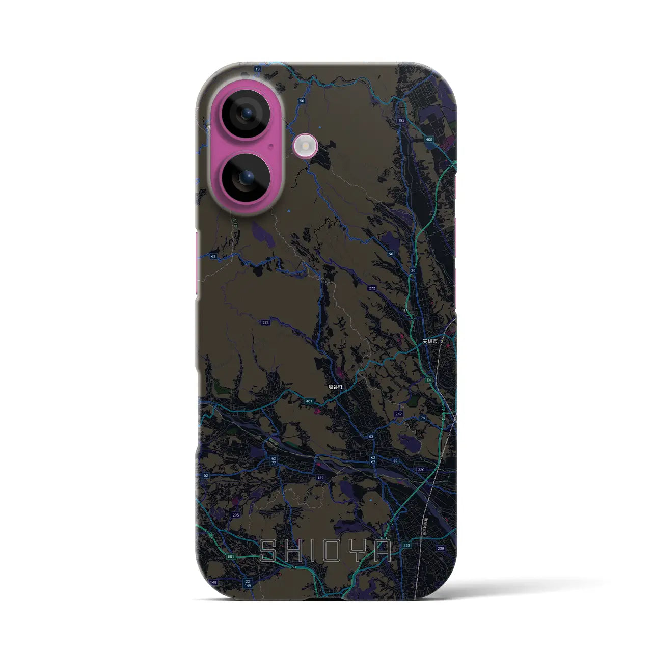 【塩谷(栃木県)】地図柄iPhoneケース(バックカバータイプ)