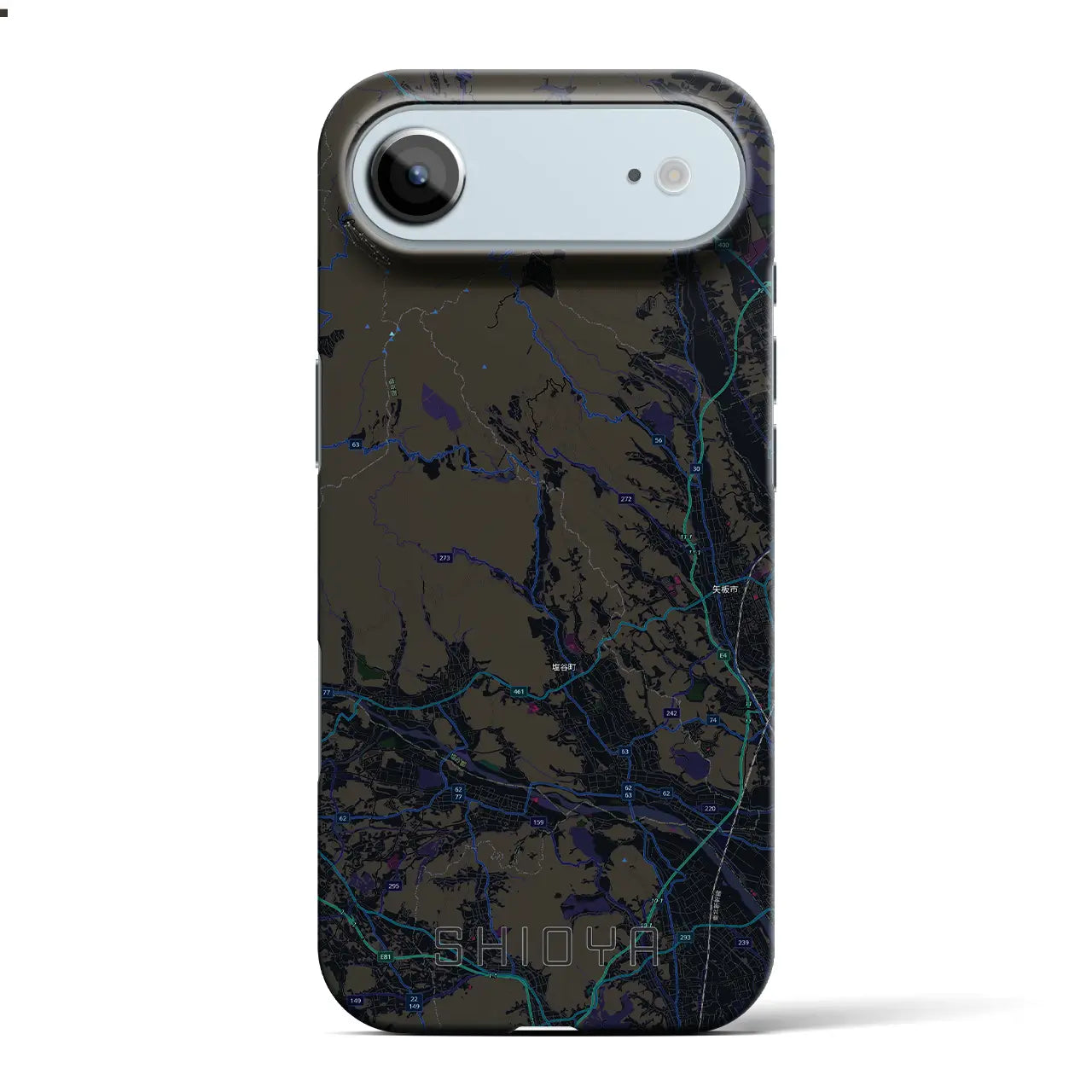 【塩谷(栃木県)】地図柄iPhoneケース(バックカバータイプ)