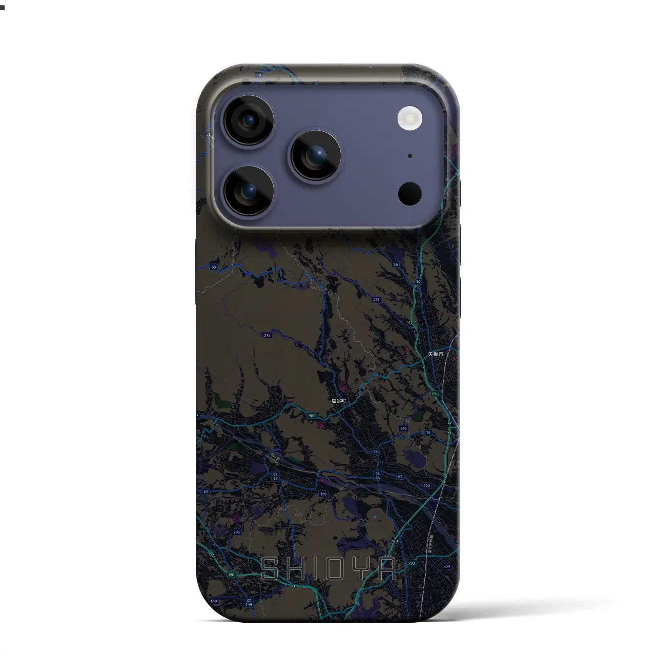 【塩谷(栃木県)】地図柄iPhoneケース(バックカバータイプ)