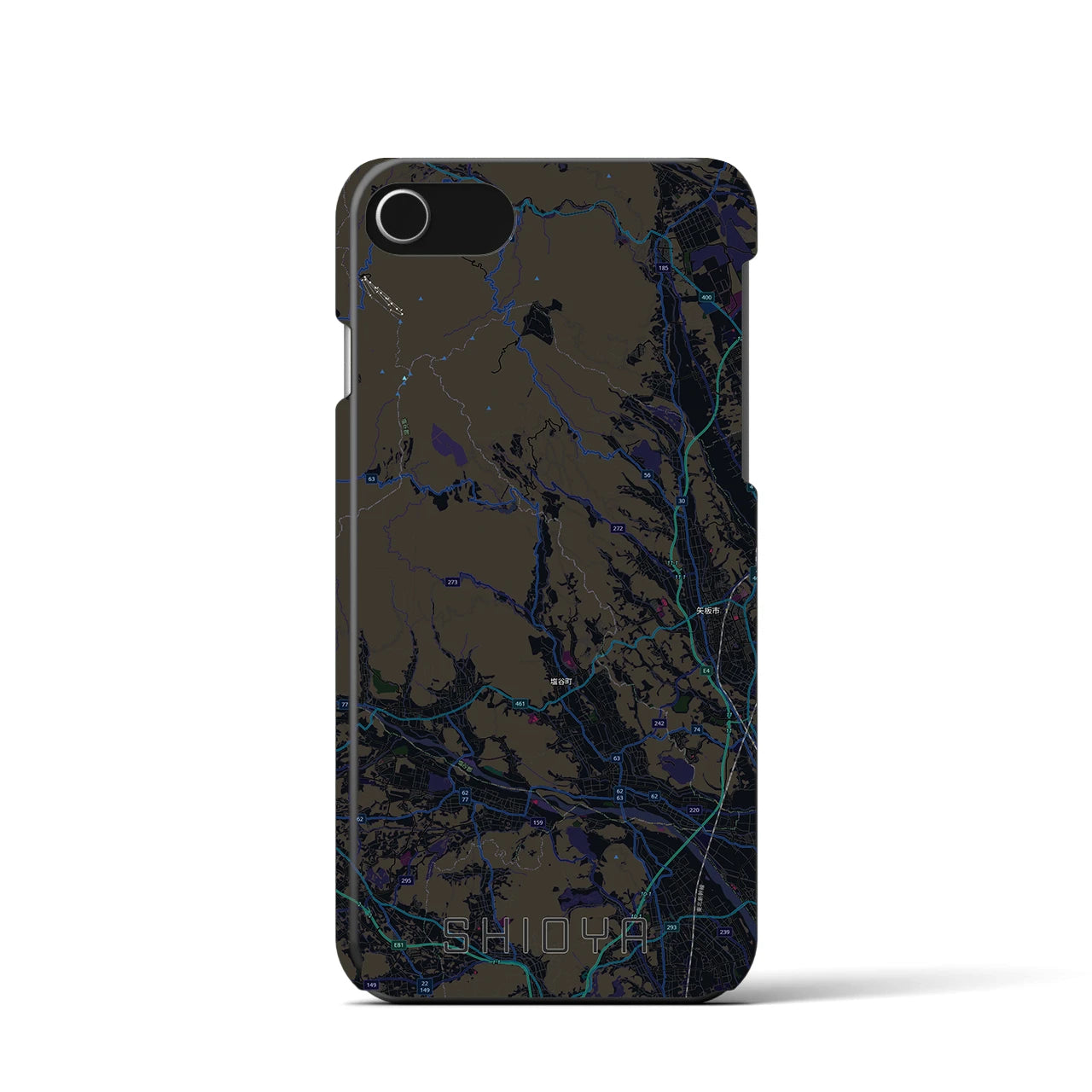 【塩谷(栃木県)】地図柄iPhoneケース(バックカバータイプ)