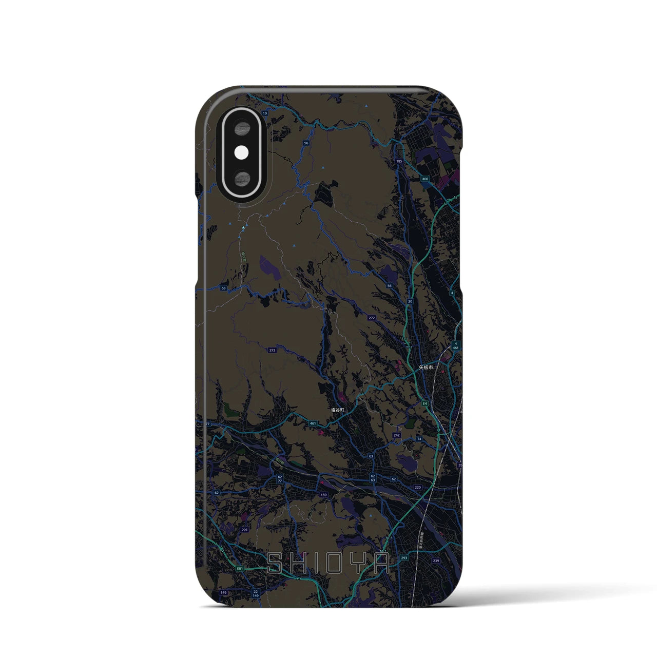 【塩谷(栃木県)】地図柄iPhoneケース(バックカバータイプ)