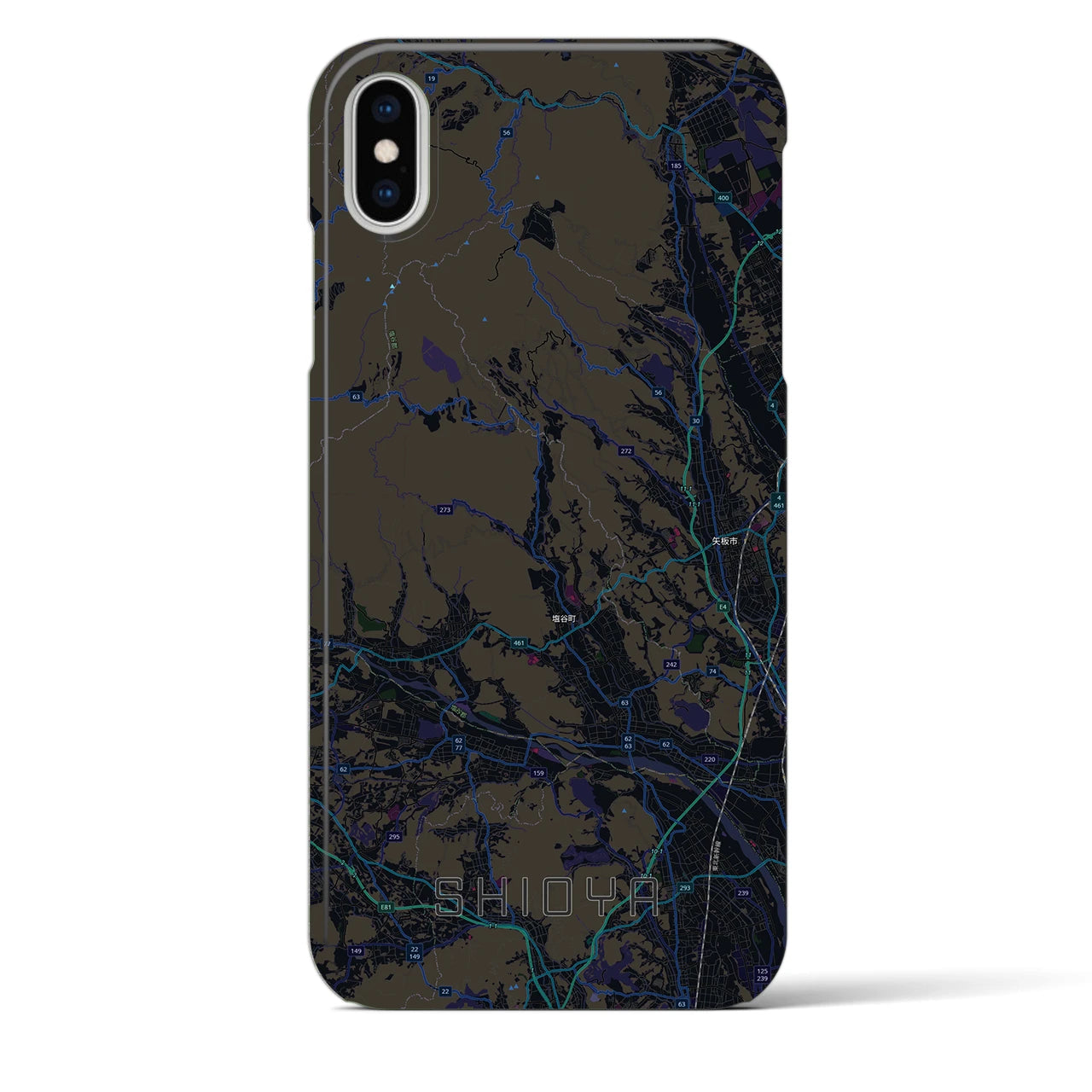 【塩谷(栃木県)】地図柄iPhoneケース(バックカバータイプ)