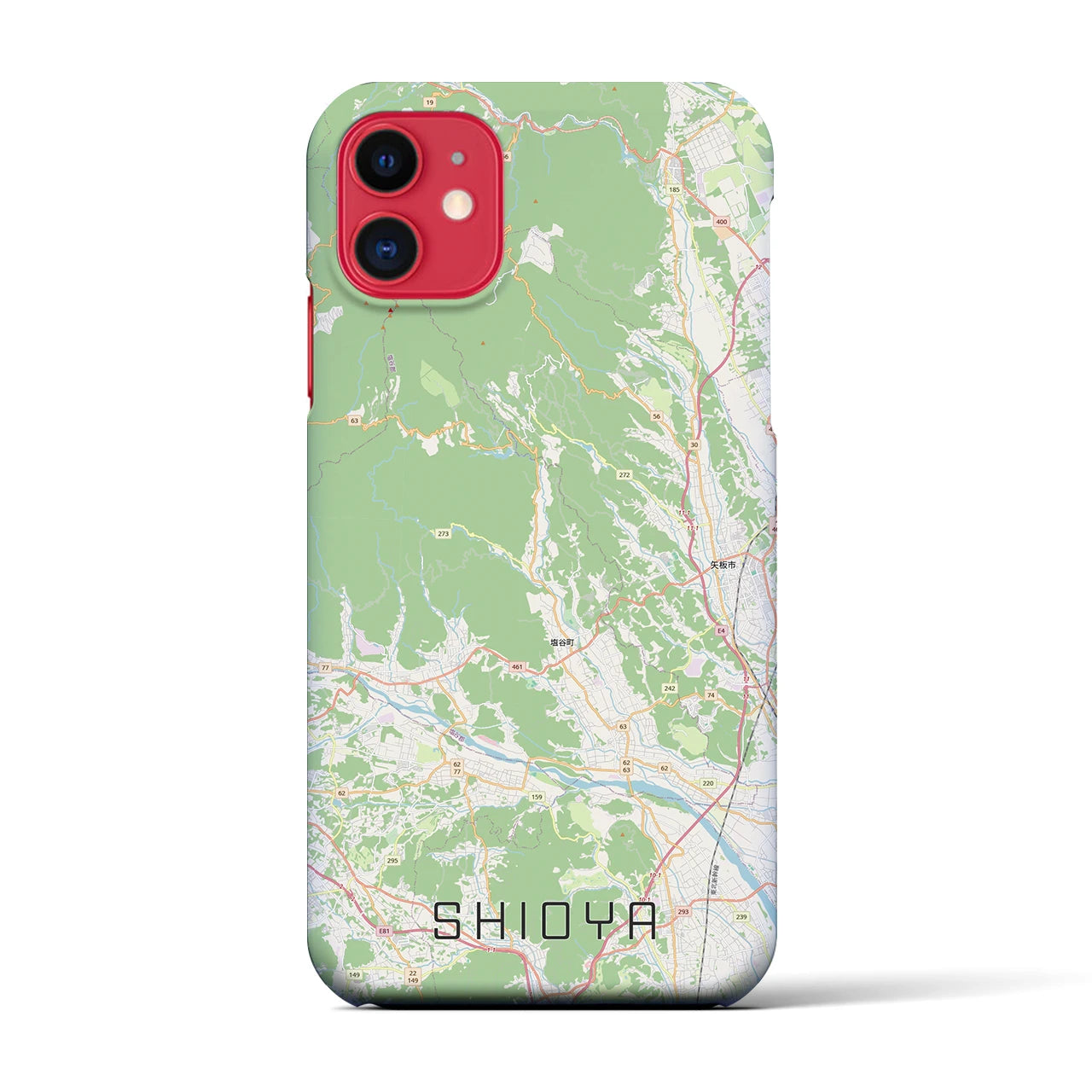【塩谷(栃木県)】地図柄iPhoneケース(バックカバータイプ)
