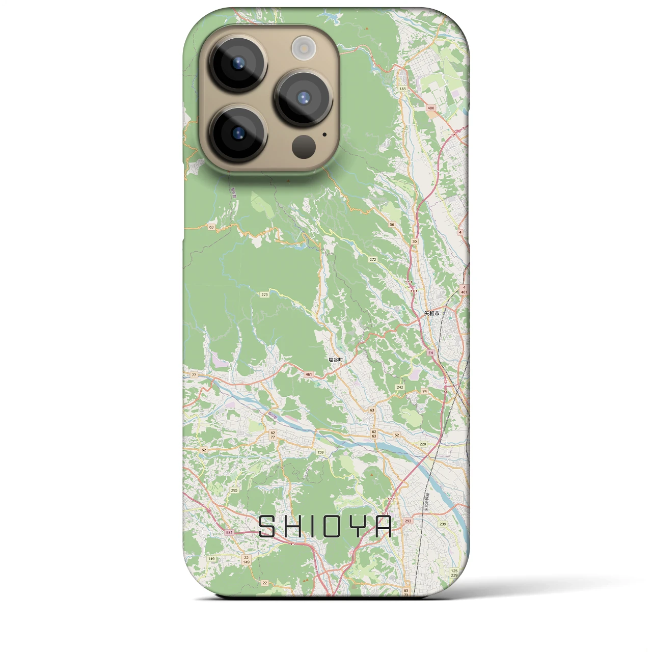 【塩谷(栃木県)】地図柄iPhoneケース(バックカバータイプ)