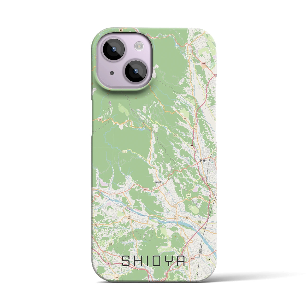 【塩谷(栃木県)】地図柄iPhoneケース(バックカバータイプ)