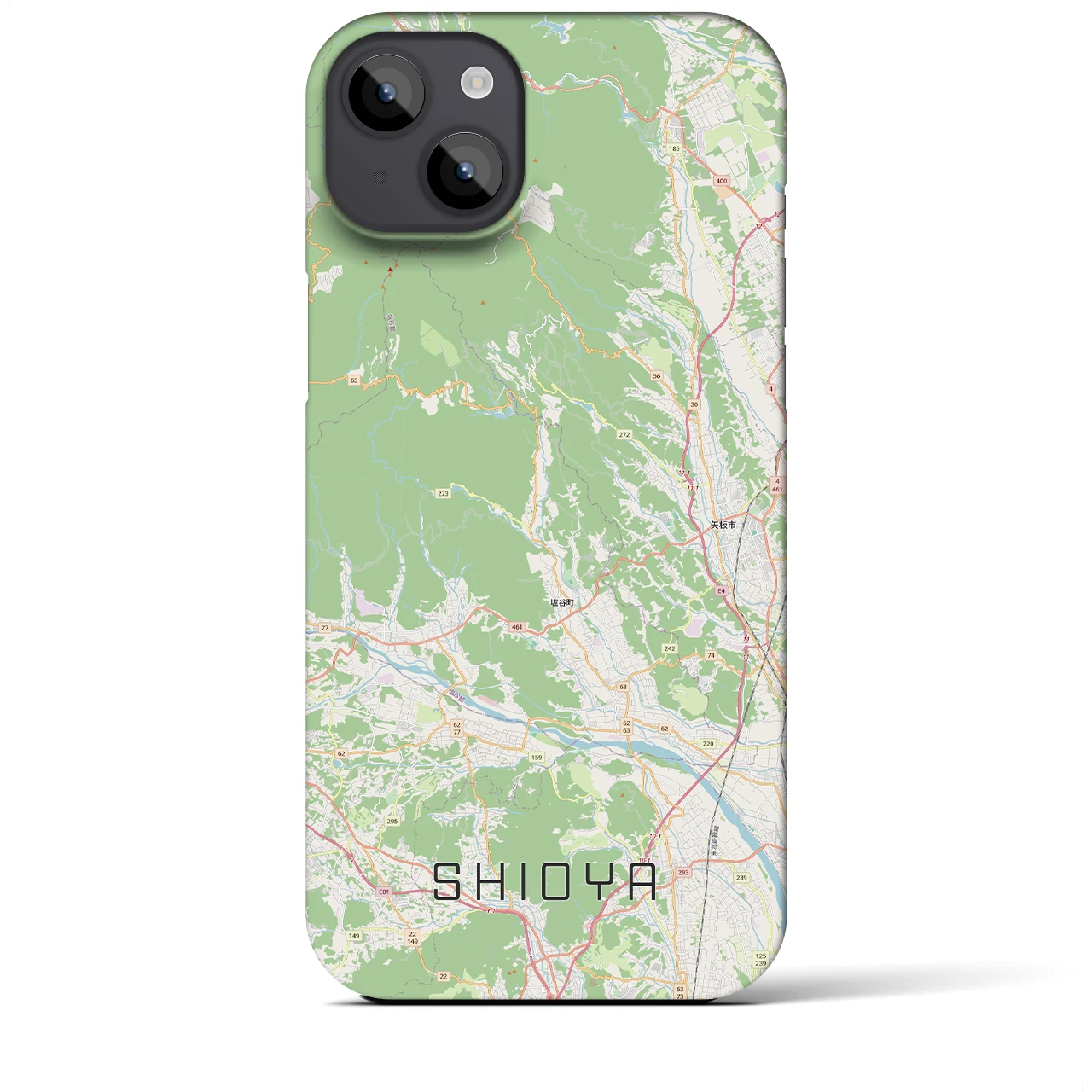 【塩谷(栃木県)】地図柄iPhoneケース(バックカバータイプ)