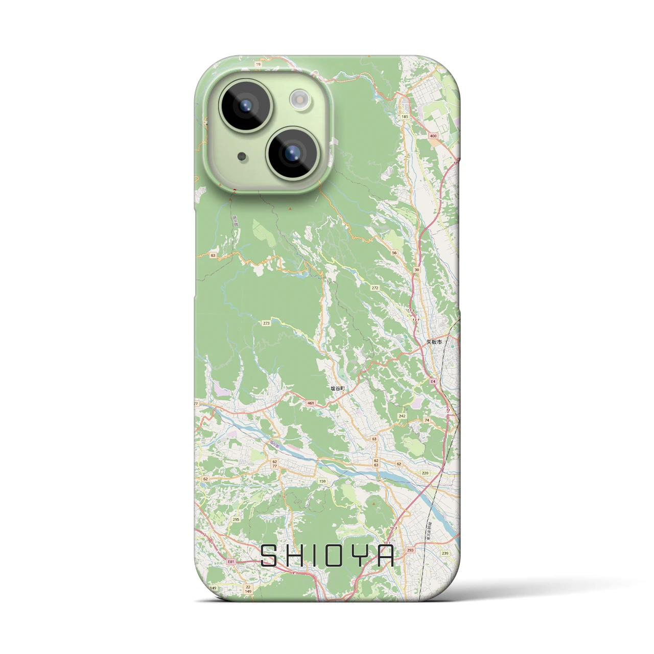 【塩谷(栃木県)】地図柄iPhoneケース(バックカバータイプ)
