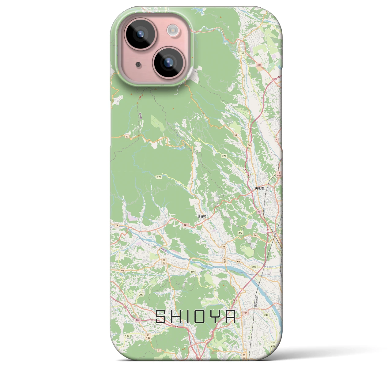 【塩谷(栃木県)】地図柄iPhoneケース(バックカバータイプ)