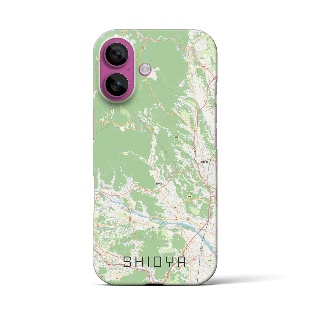 【塩谷(栃木県)】地図柄iPhoneケース(バックカバータイプ)