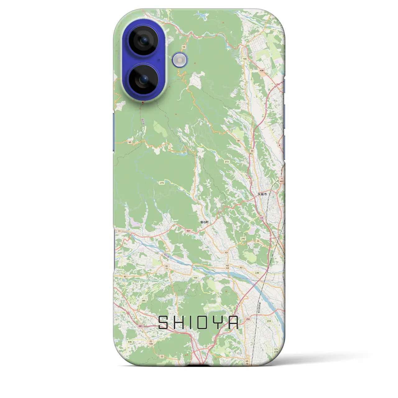 【塩谷(栃木県)】地図柄iPhoneケース(バックカバータイプ)ナチュラル・iPhone 16 Pro Max 用