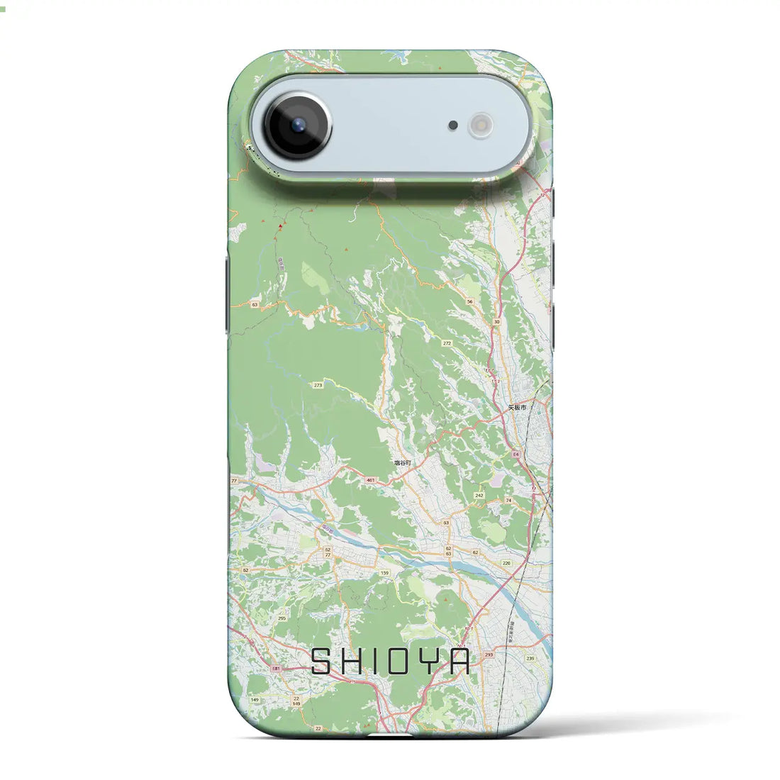 【塩谷(栃木県)】地図柄iPhoneケース(バックカバータイプ)ナチュラル・iPhone 17 Pro Max 用