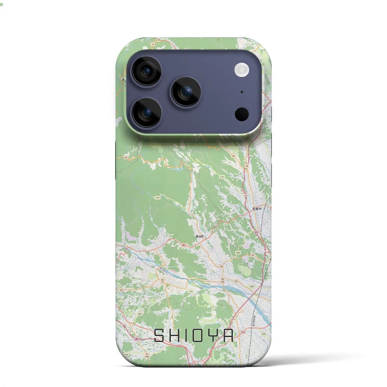 【塩谷(栃木県)】地図柄iPhoneケース(バックカバータイプ)