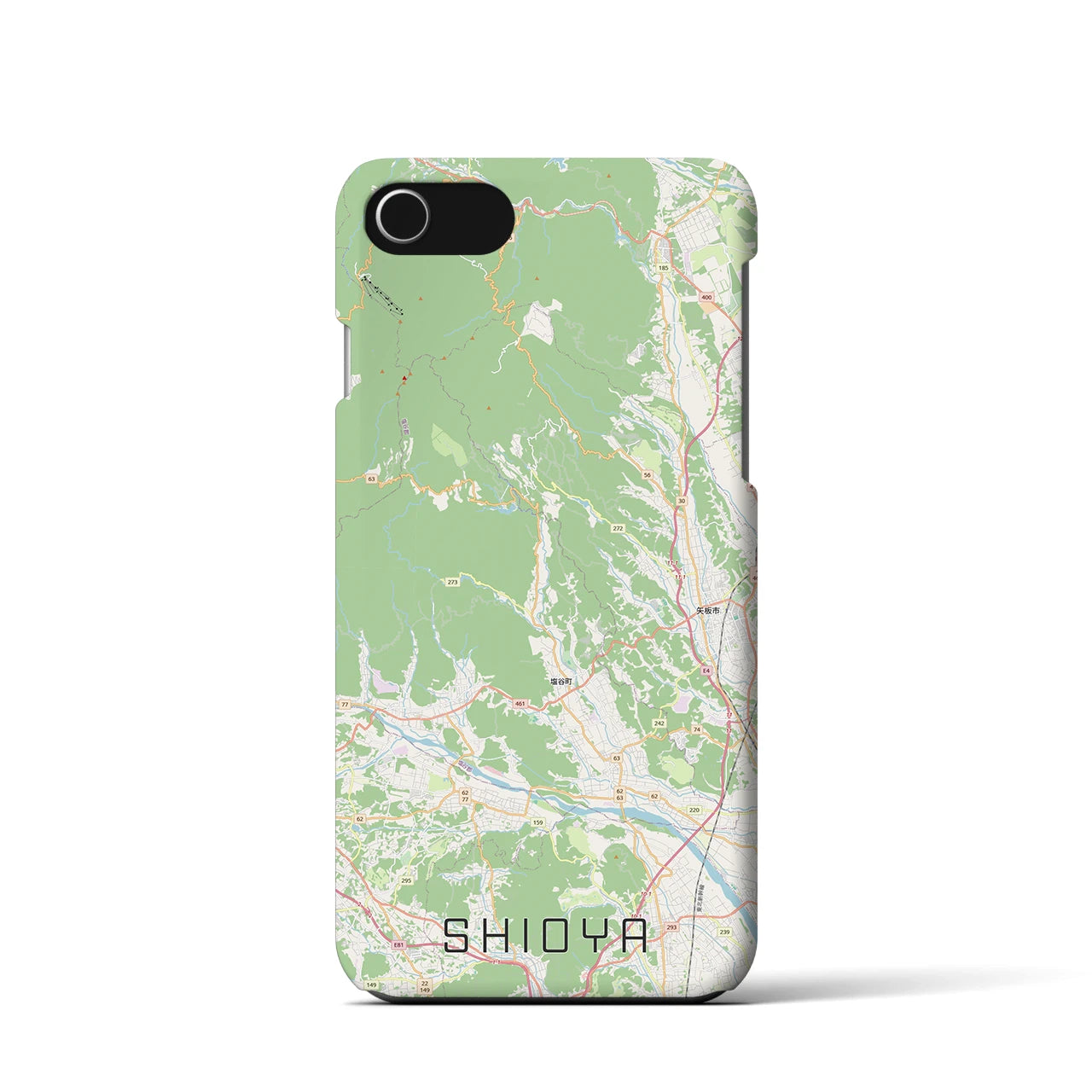 【塩谷(栃木県)】地図柄iPhoneケース(バックカバータイプ)