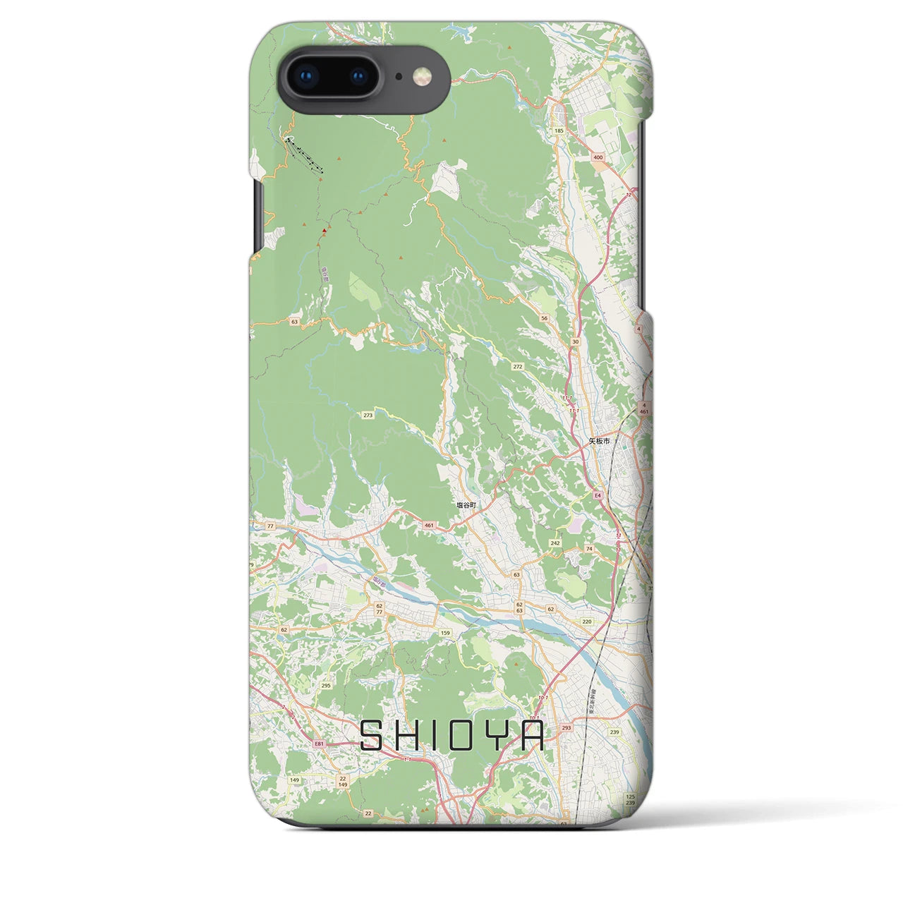 【塩谷(栃木県)】地図柄iPhoneケース(バックカバータイプ)